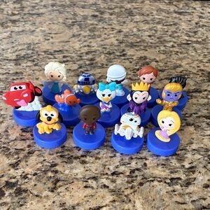 Disney Action Figure Set - Blue, Red, Yellow